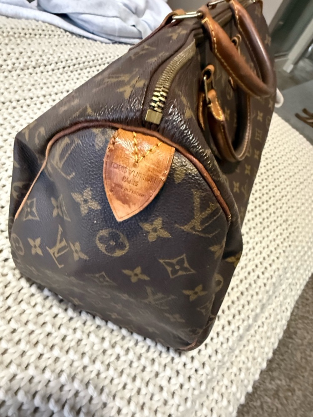 Louis Vuitton Monogram Canvas Top-Handle Tote in Brown - Picture 6 of 7